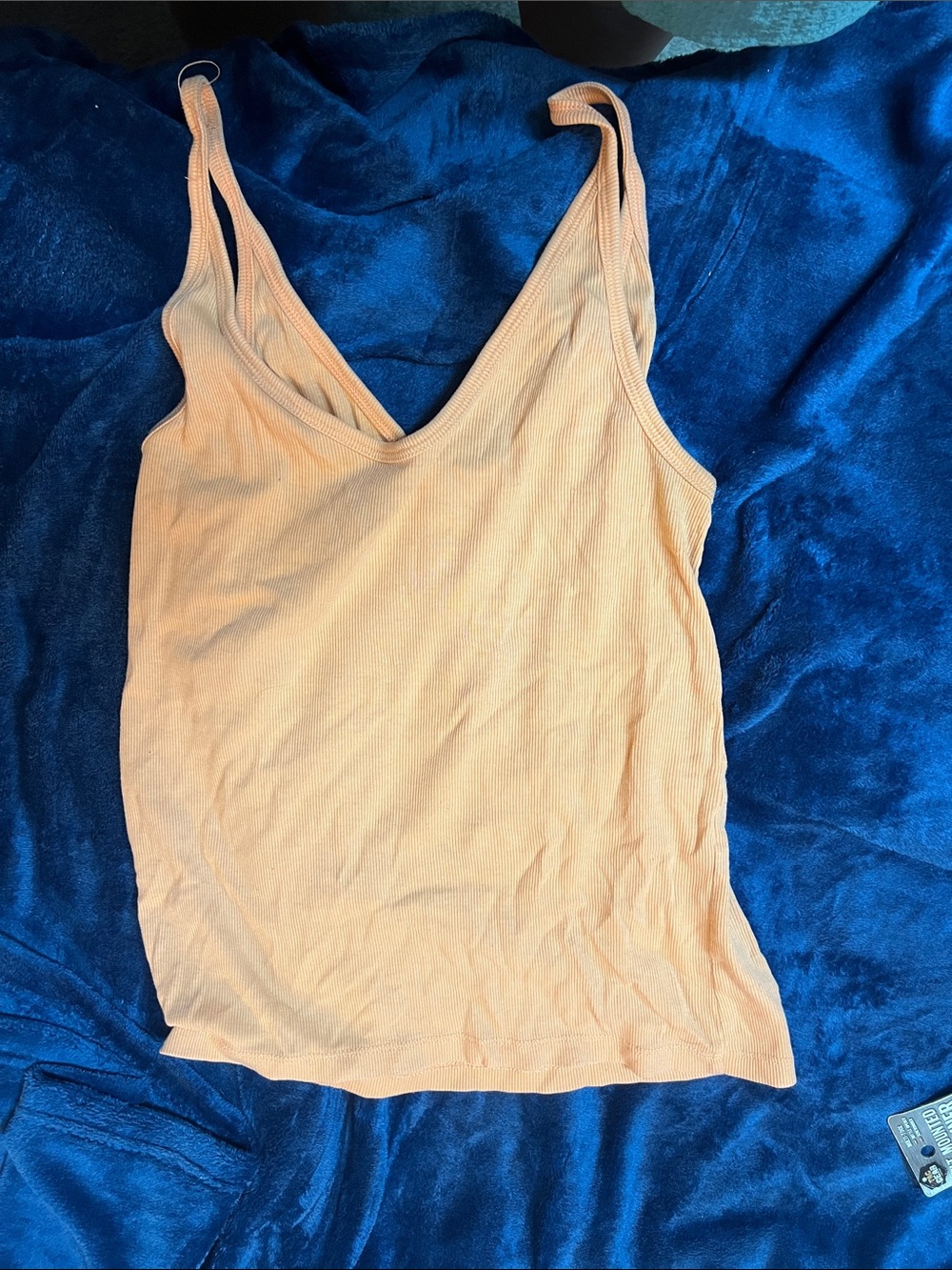 Universal Thread Peach Ribbed V-Neck Cami - Picture 2 of 2